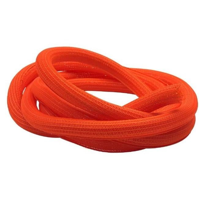 Orange 10 ft Polyester Self-Closing Braided Cable Wrap