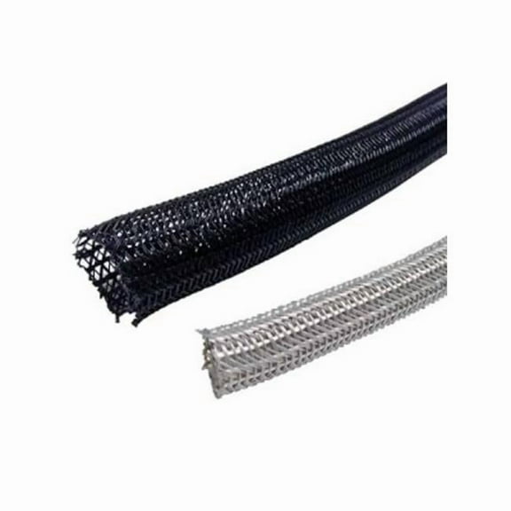Electriduct BS-J-SCW-075-50-WT 0.75 in. 50 ft. Hook Self Closing Braided Wrap - White