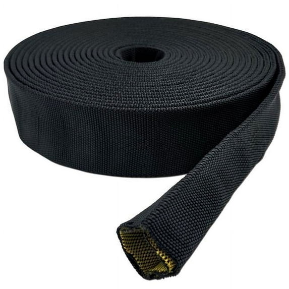 Electriduct BS-J-BURST-350-50-BK 3.5 in. x 50 ft. Burst Protection Multifilament Nylon Braided Sleeving - Black