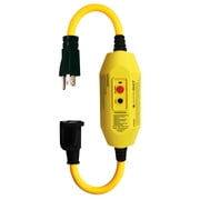 Electriduct GFCI In-Line 12 Gauge 15ft Black 1 Outlet Portable Extension Cord