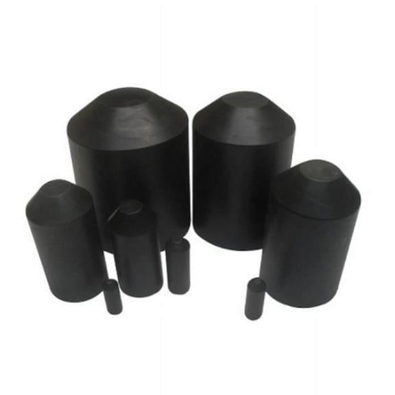 Electriduct HSEC-500-BK 5 in. Heat Shrink End Caps, Black