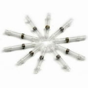 Electriduct Heat Shrink Solder Sleeve Crimpless Butt Connectors - 26-24 AWG White - 10 Pieces