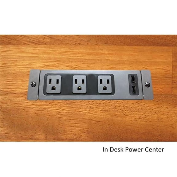 Electriduct PDC-SW-3P-2DATA-ID-BK In, On & Under Desk Power Center - 3 Outlets & 2 Data Ports - Black