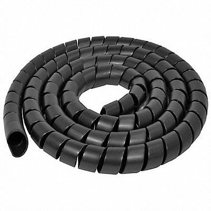 Electriduct Spiral Wrap,50 ft. L,12mm W,Color Black WLSW05050BK