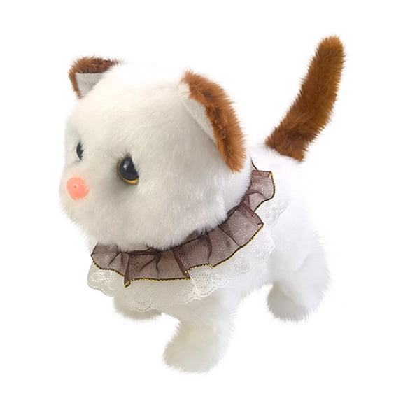 Electrified Interactive Toy Robot Cat for Children Realistic Walking Cat Robot with Wagging Tail and Responsive Electronic Toy