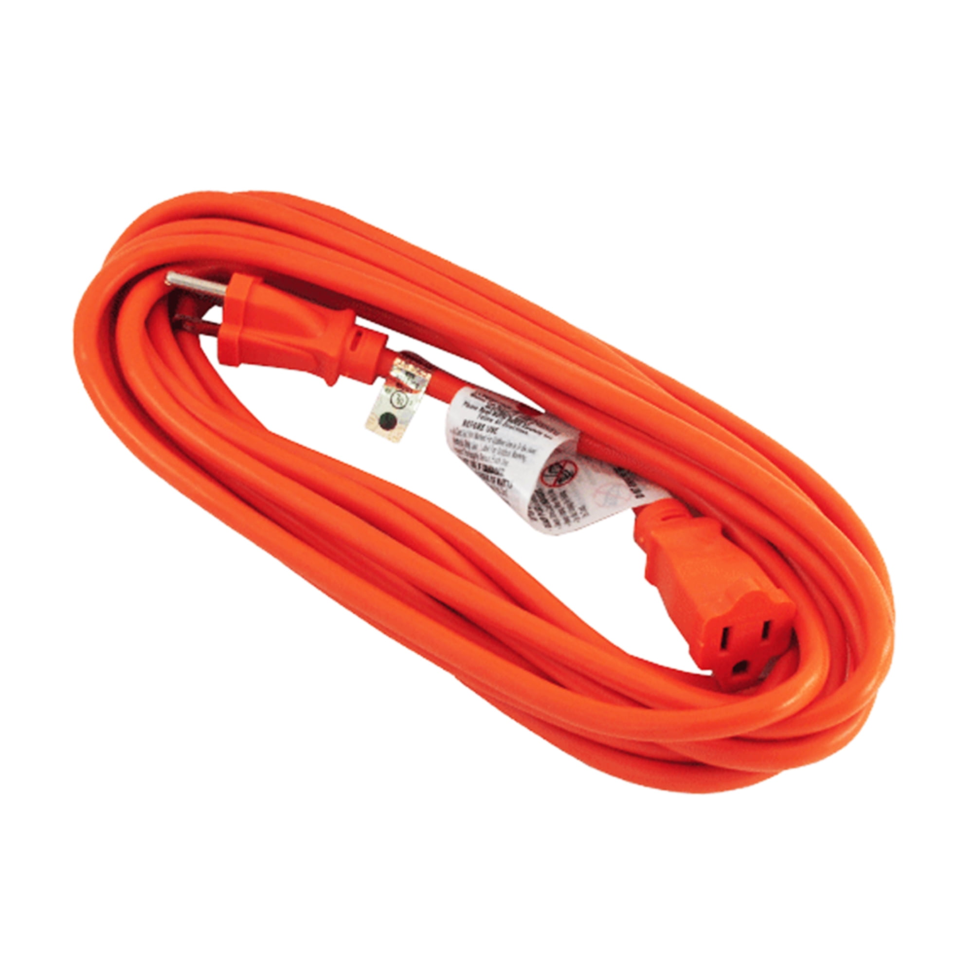 Electrix 16/3 AWG Gauge SJTW 20 Foot Medium Duty Indoor/Outdoor Extension Cord UL Orange