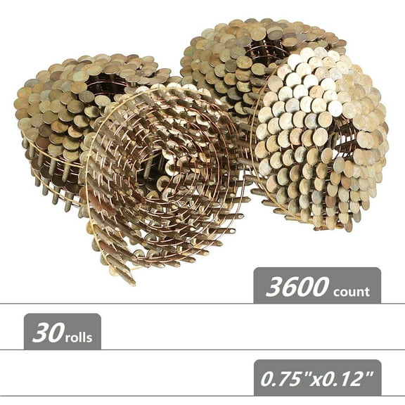 Electro Galvanized Roof Nails 0.75" x 0.12" (3600 Pcs)