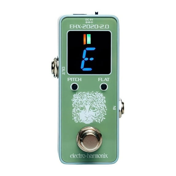 Electro-Harmonix 2020 V2 Compact High-Visibility Mini Pedal Tuner with Switchable Bypass, Digital Circuit, and Three Flat Tuning Modes for Live Performance
