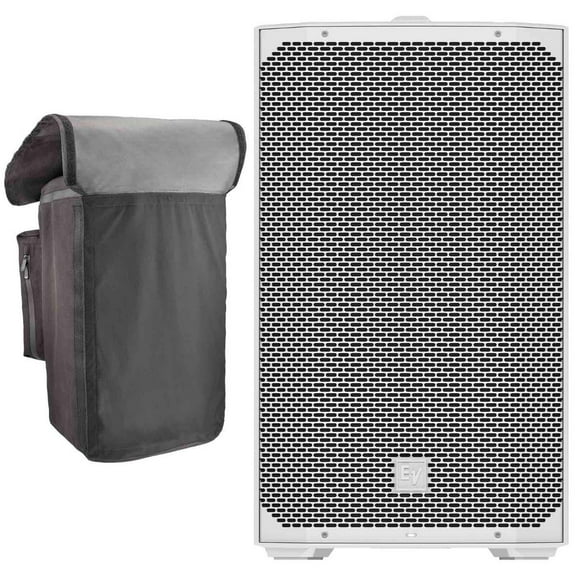 Electro-Voice EVERSE12-W Weatherized Battery-Powered 12" 2-Way Loudspeaker - White with Cover Package