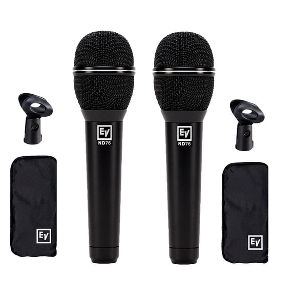 Electro-Voice ND76 Dynamic Cardioid Vocal Microphone 2-Pack