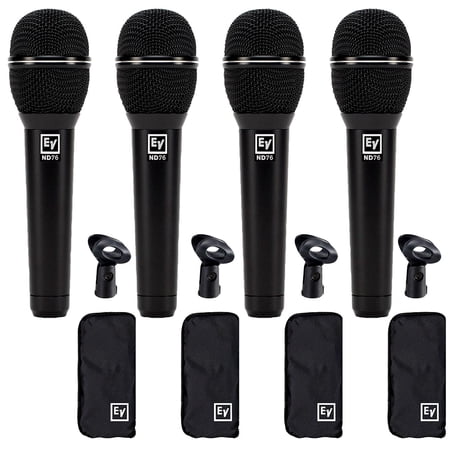 Electro-Voice ND76 Dynamic Cardioid Vocal Microphone 4-Pack