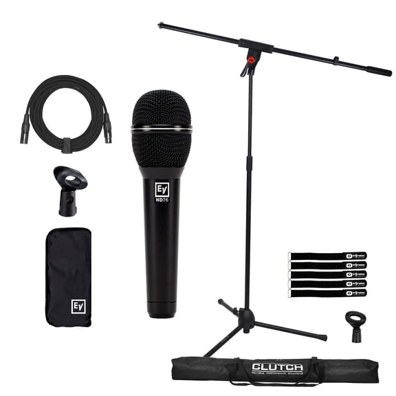Electro-Voice ND76 Dynamic Cardioid Vocal Microphone with Stand Package