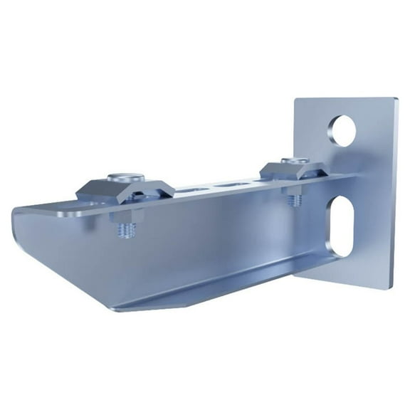 Electro Zinc Plated Wire Mesh Cable Tray bracket, Silver Steel, T-shaped, Wall Mount, 150mm, 4 pack