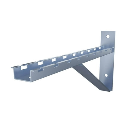 Electro Zinc Plated Wire Mesh Cable Tray bracket, Silver Steel, Triangle, Wall Mount, 400mm, 2 pack