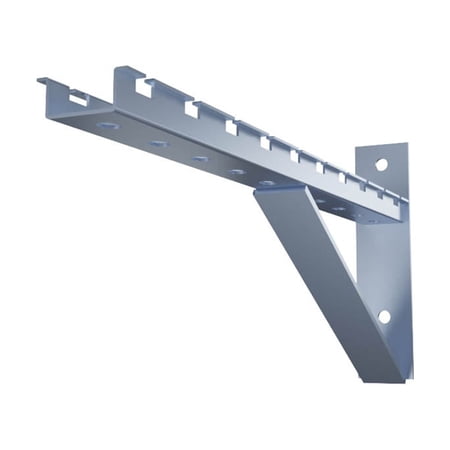 Electro Zinc Plated Wire Mesh Cable Tray bracket, Silver Steel, Triangle, Wall Mount, 450mm, 2 pack