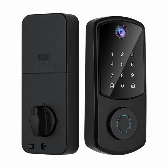 Electro-life Smart Door Lock - Keyless Entry Deadbolt for Front Door, Easy Installation (BLACK)