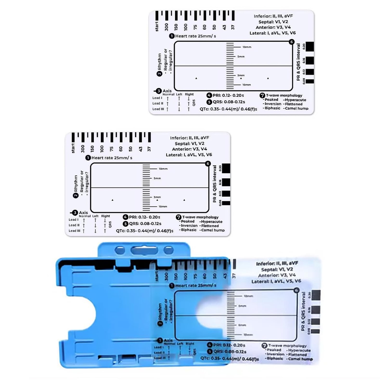 Electrocardiogram 7 Step Ruler Card For Accurate Interpretation And ...