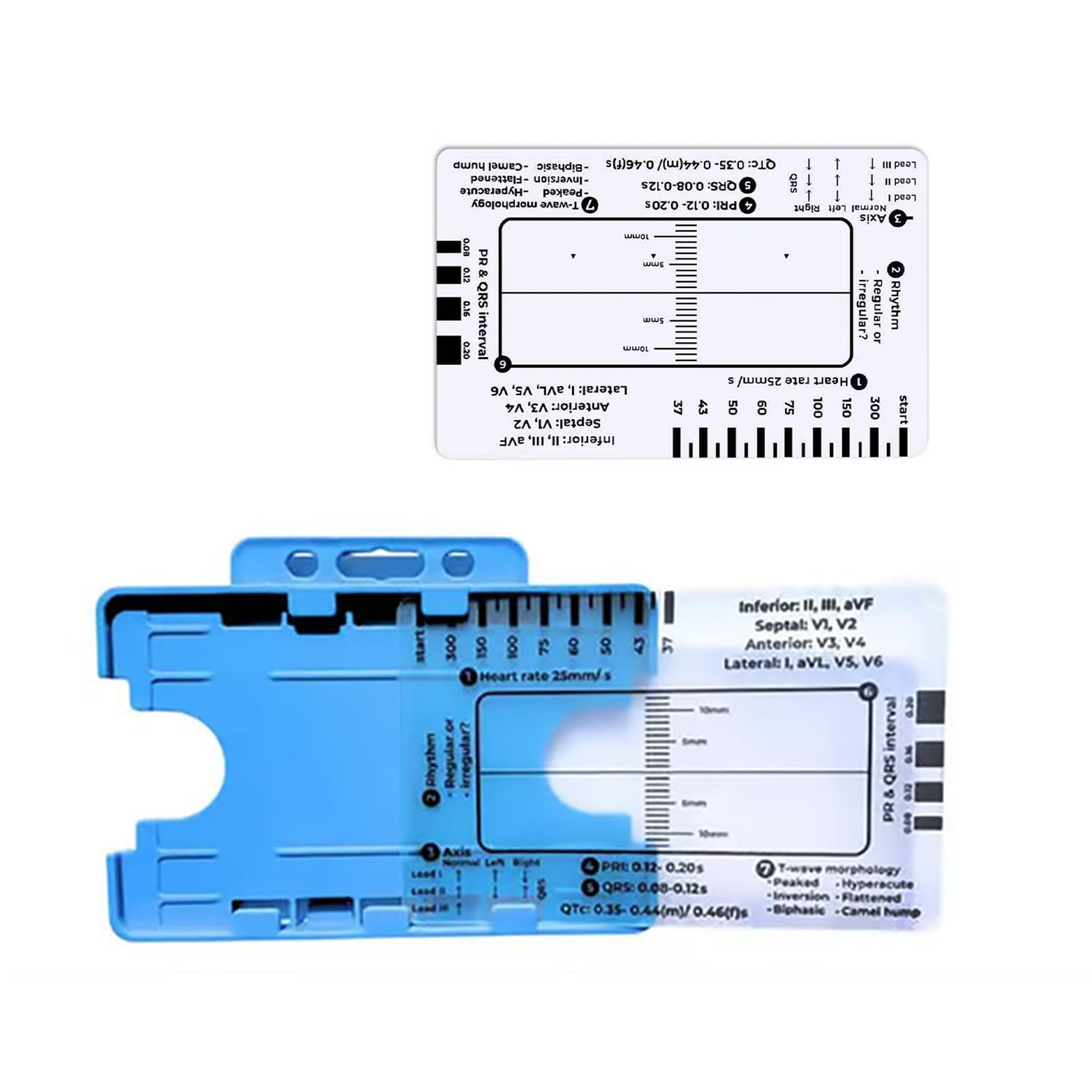 80 Card Column Ruler Electrocardiogram 7 Step Ruler Card For Accurate Interpretation And ...
