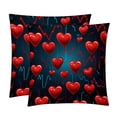 thumbnail image 1 of Electrocardiogram Elegant Velvet Throw Pillow Covers Set of 2 for Bed and Throw Pillows - 16x16, 18x18, 20x20 Inches with Unique Patterns for Home Decor and More, 1 of 6