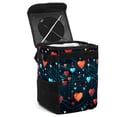 thumbnail image 1 of Electrocardiogram Foldable Car Trash Can with Lid, Leak-Proof Mini Trash Can, Hanging Storage Bag for Car, 1 of 6