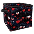 thumbnail image 1 of Electrocardiogram Foldable Storage Basket with Handle, Large Capacity 10.8"x10.5"x10.6" - Storage Cubes, Toy Storage, Toy Box, 1 of 6