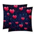 thumbnail image 1 of Electrocardiogram Luxurious Velvet Throw Pillow Covers Inserts with Unique Patterns - Set of 2 Chair Pillow Covers, Available in 16x16, 18x18, 20x20 Inches for Any Occasion, 1 of 6