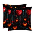 thumbnail image 1 of Electrocardiogram Luxurious Velvet Throw Pillow Covers with Unique Patterns - Set of 2 Pillow Covers and Inserts, 16x16, 18x18, 20x20 Inches for All Occasions, 1 of 6