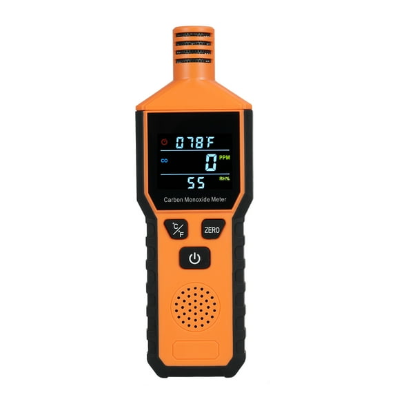 Electrochemical Sensor CO Tester Co 3-in-1 Portable Detector Battery Powerd Handheld Alarm with Temperature & Humidity CO Detector Monitor for Home Outside RV Easy to Read