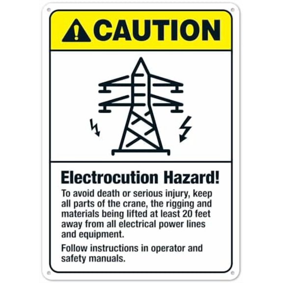 Electrocution Hazard To Avoid Death Or Serious Injury ANSI Sign Signs, Facility Signs Metal Sign NO.27544 Metal Tin Sign 8x12 Inch - Clear Warning for Home & Business Use
