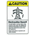 thumbnail image 1 of Electrocution Hazard To Avoid Death Or Serious Injury Warning Sign, Construction Metal Signs for Business Home Garage Street Wall Caution Custom Decor 8 x 12 Inch, 1 of 4