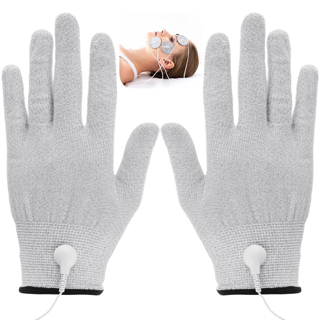Electrode Massage Gloves Conductive TENS Gloves for Electrotherapy Irritation Current Gloves to Reduce Pain Improve Blood Circulation