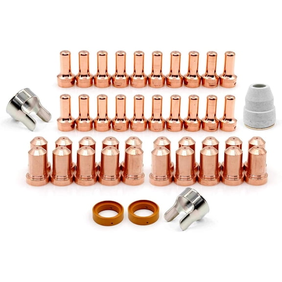 Electrode Nozzle Swirl Ring Shield Cap Drag Spacer Fit Lincoln Tomahawk 625 Plasma Cutter LC40 Torch Replace Consumables Pack-45