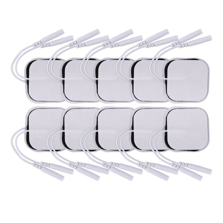 Dicasser Electrode Pads EMS Nerve Muscle Stimulator for Tens Acupuncture Physiotherapy Machine Slim Body Massager Patch Message Pads, Size: 10pcs, White