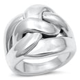 thumbnail image 1 of Electroform Knot Wholesale Ring .925 Fancy Sterling Silver Band Jewelry Female Male Unisex Size 7, 1 of 4