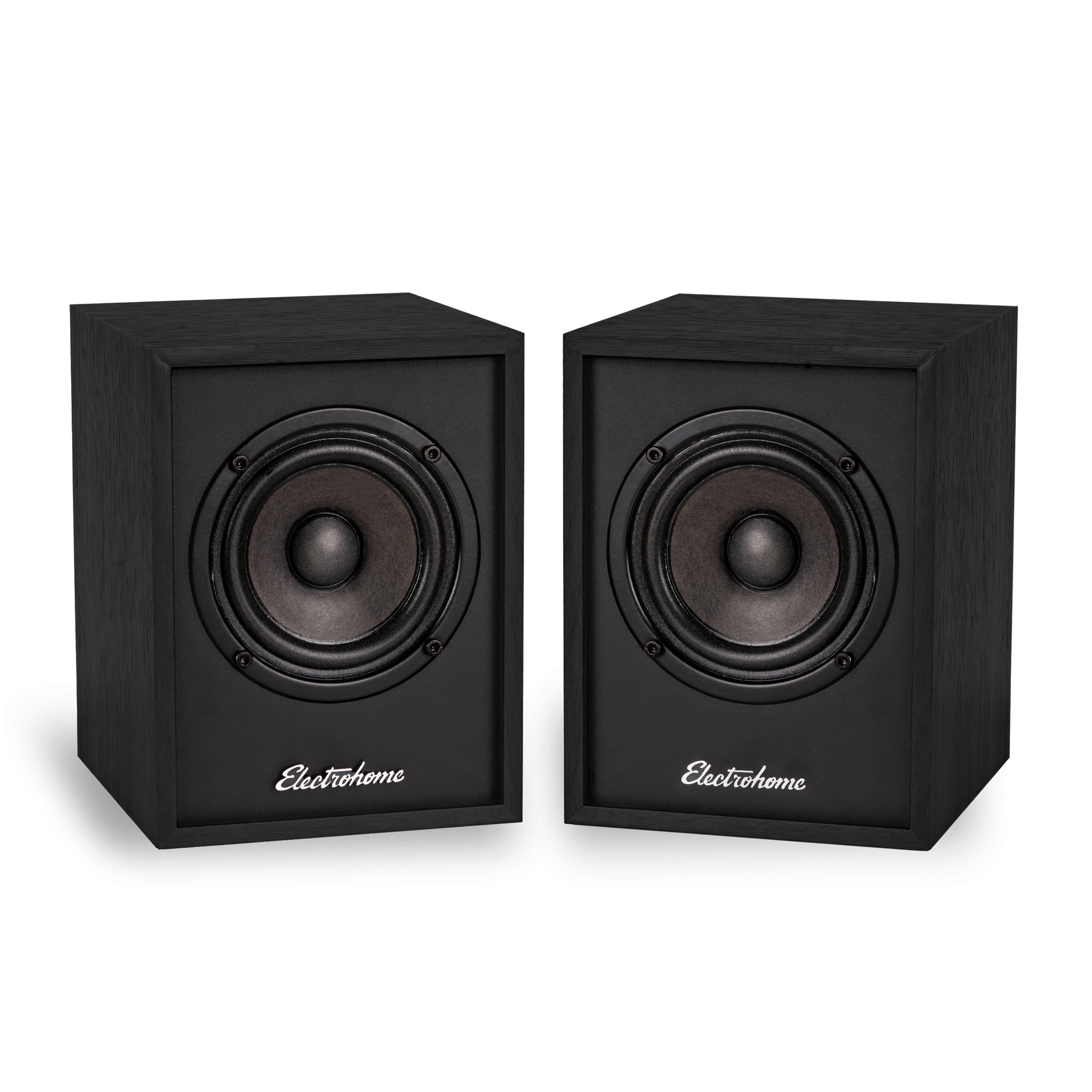 Electrohome Huntley Powered Bookshelf Speakers with Built-in Amplifier and 3" Drivers for Turntable, TV, PC and Wireless Music Streaming featuring Bluetooth 5, RCA and Aux (EB10B)
