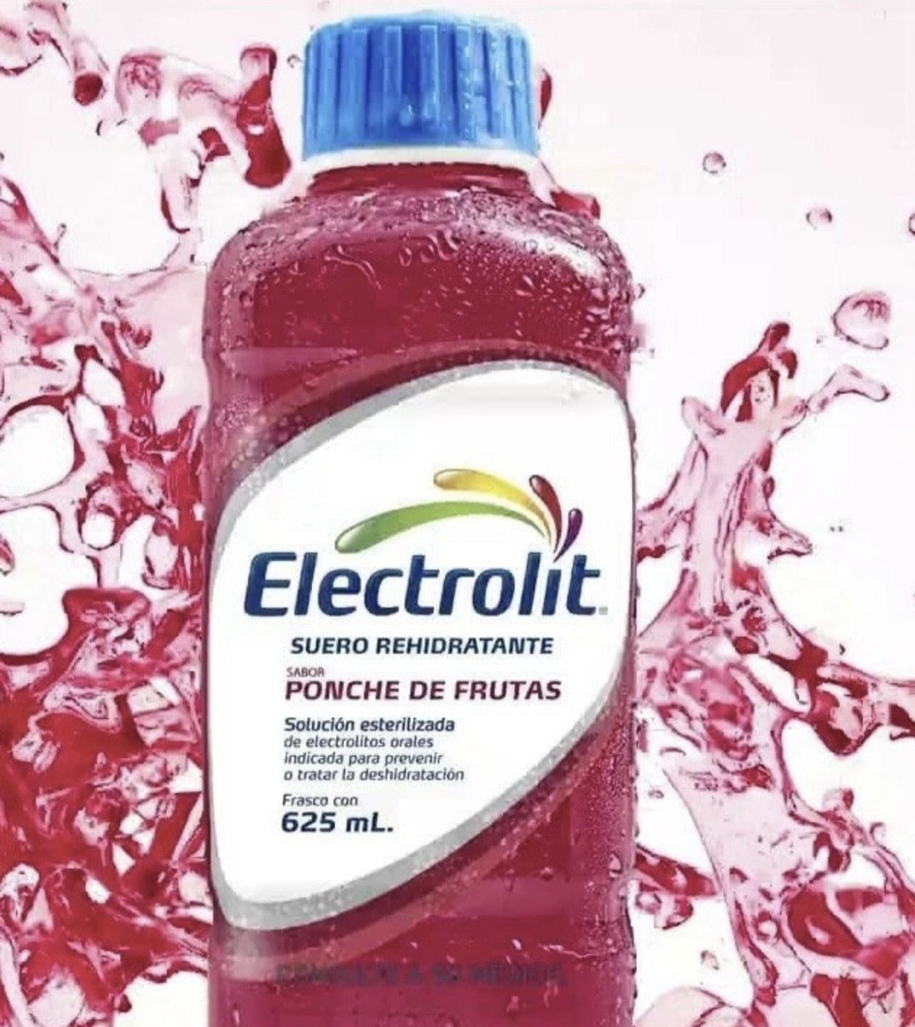 Electrolit, Electrolyte Beverage, Fruit Punch, 21 Fl Oz bottle (Pack of 12)