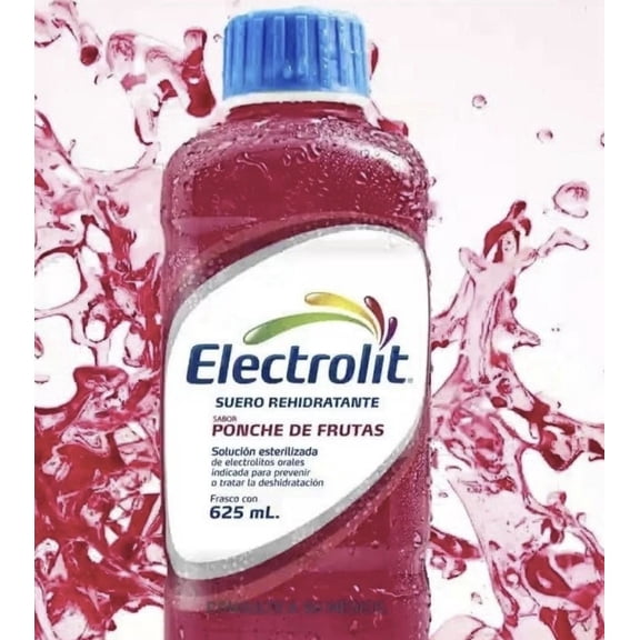 Electrolit, Electrolyte Beverage, Fruit Punch, 21 Fl Oz bottle (Pack of 12)