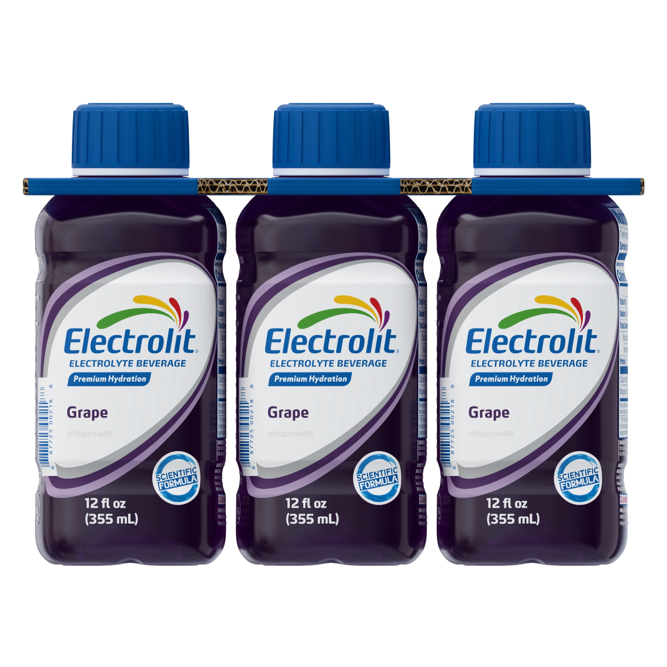 Electrolit Electrolyte Hydration Beverage, Grape, 12 fl oz Bottle, 6 pack