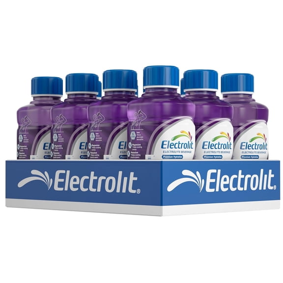 Electrolit Hydration Beverage Grape 12 Bottles 21 oz Rapid Rehydration Electrolyte Drink