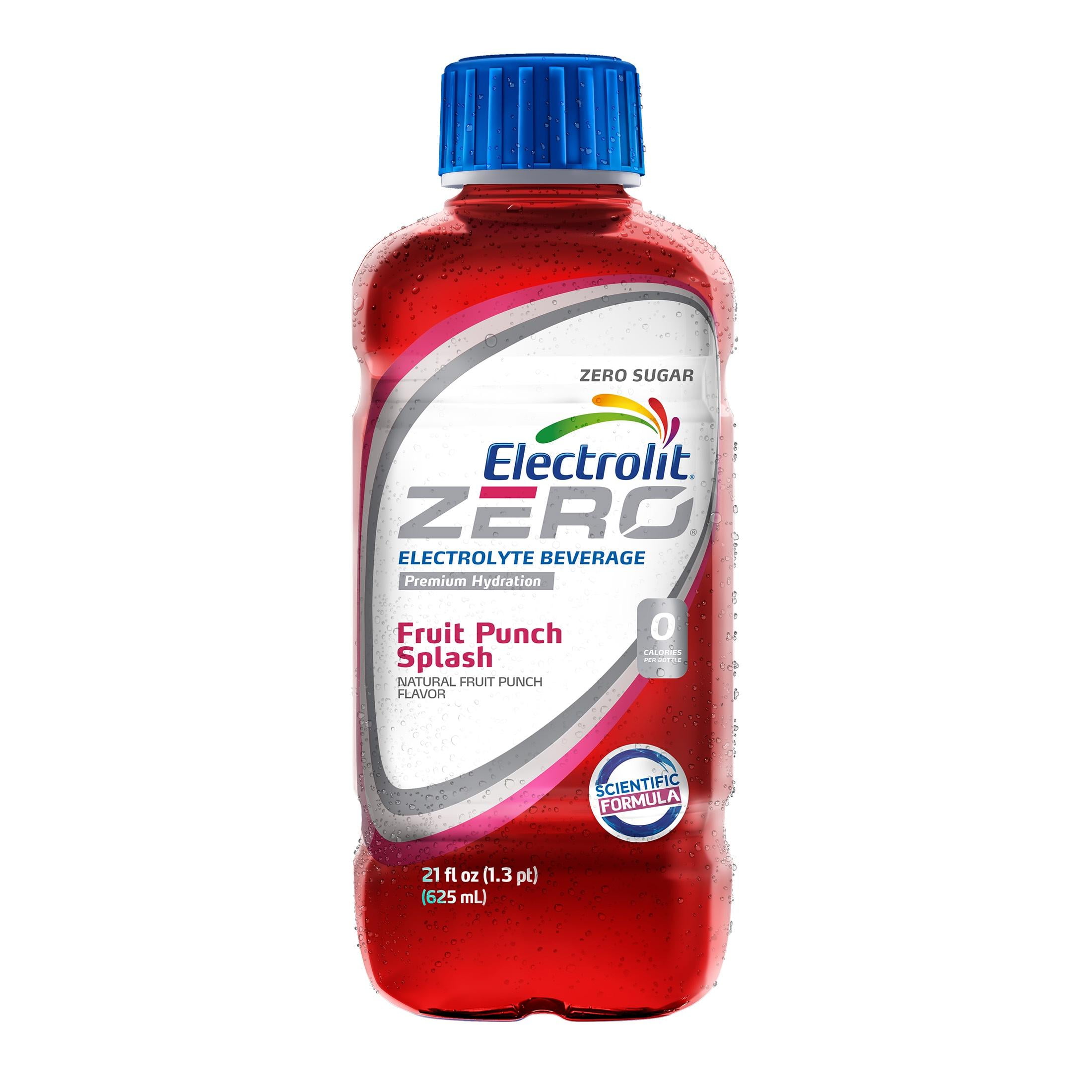 Electrolit ZERO Electrolyte Drink, Fruit Punch Splash, 21.0 OZ Bottle
