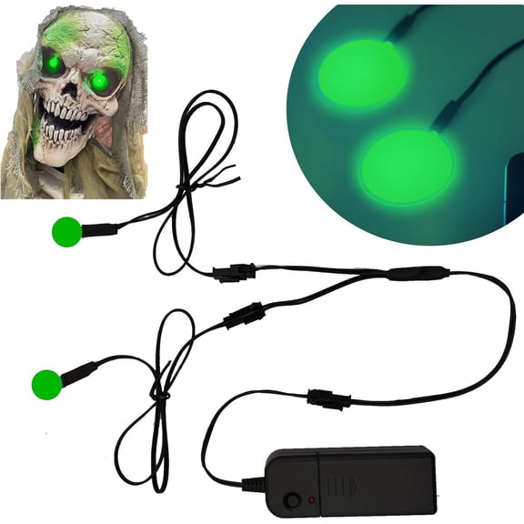 Electroluminescent Panels, EL Panels Light, Round Neon Eyes Decorative el Illumination Glowing Eyes (Green, 20mm)