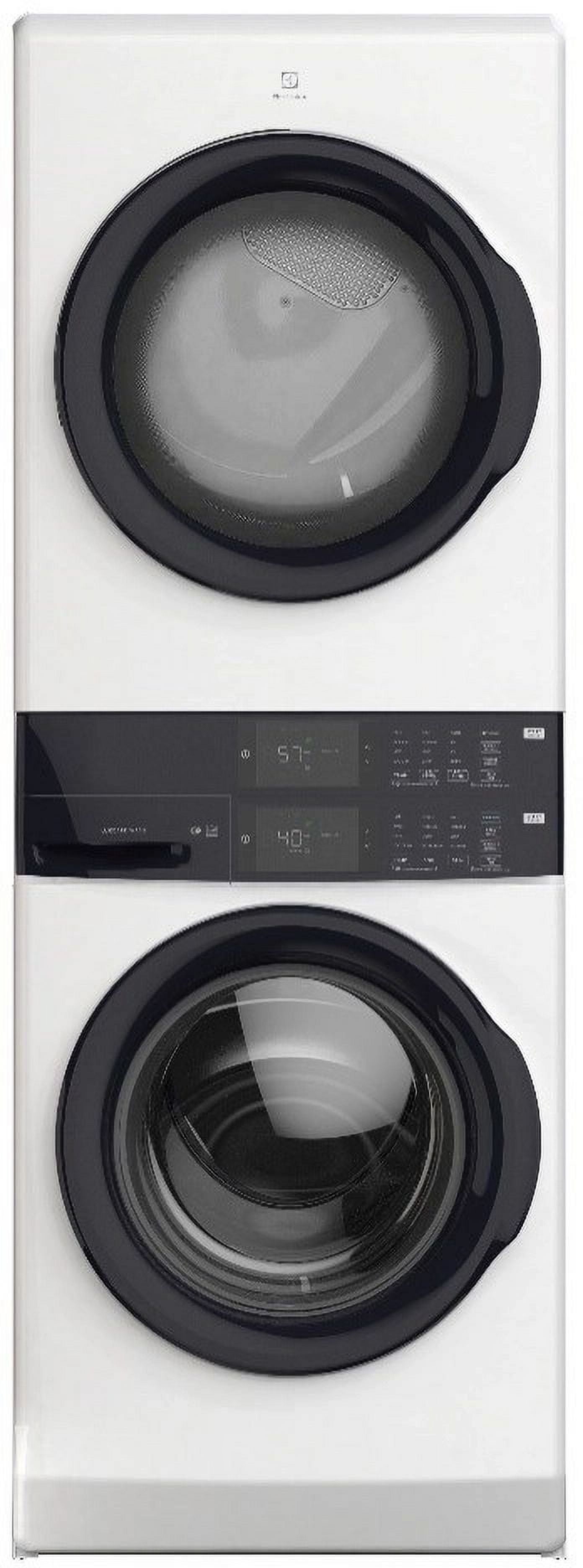 White Gas Stacked Washer and Dryer Set with Energy Star