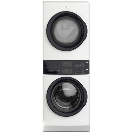 Electrolux - Laundry Tower Single Unit Front Load 4.4 Cu. Ft. Washer & 8 Cu. Ft. Gas Dryer - White