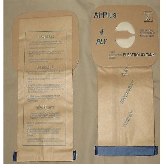 Electrolux Aerus Style C Vacuum Bags Canister Vac Type Tank Multi Filter 4-ply [3 Bags]
