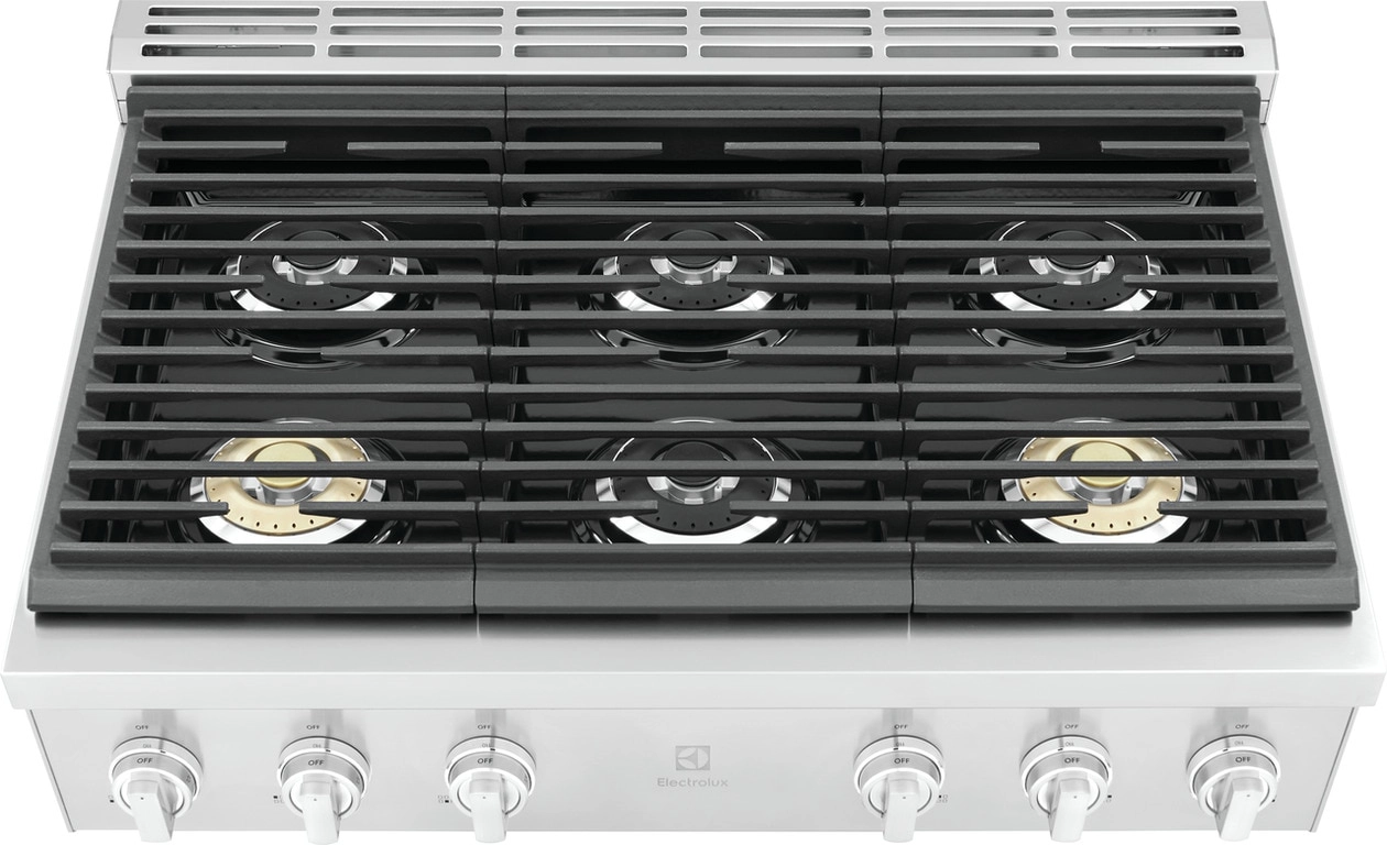 Electrolux Eccg3672a 36" Wide 6 Burner Gas Rangetop - Stainless Steel