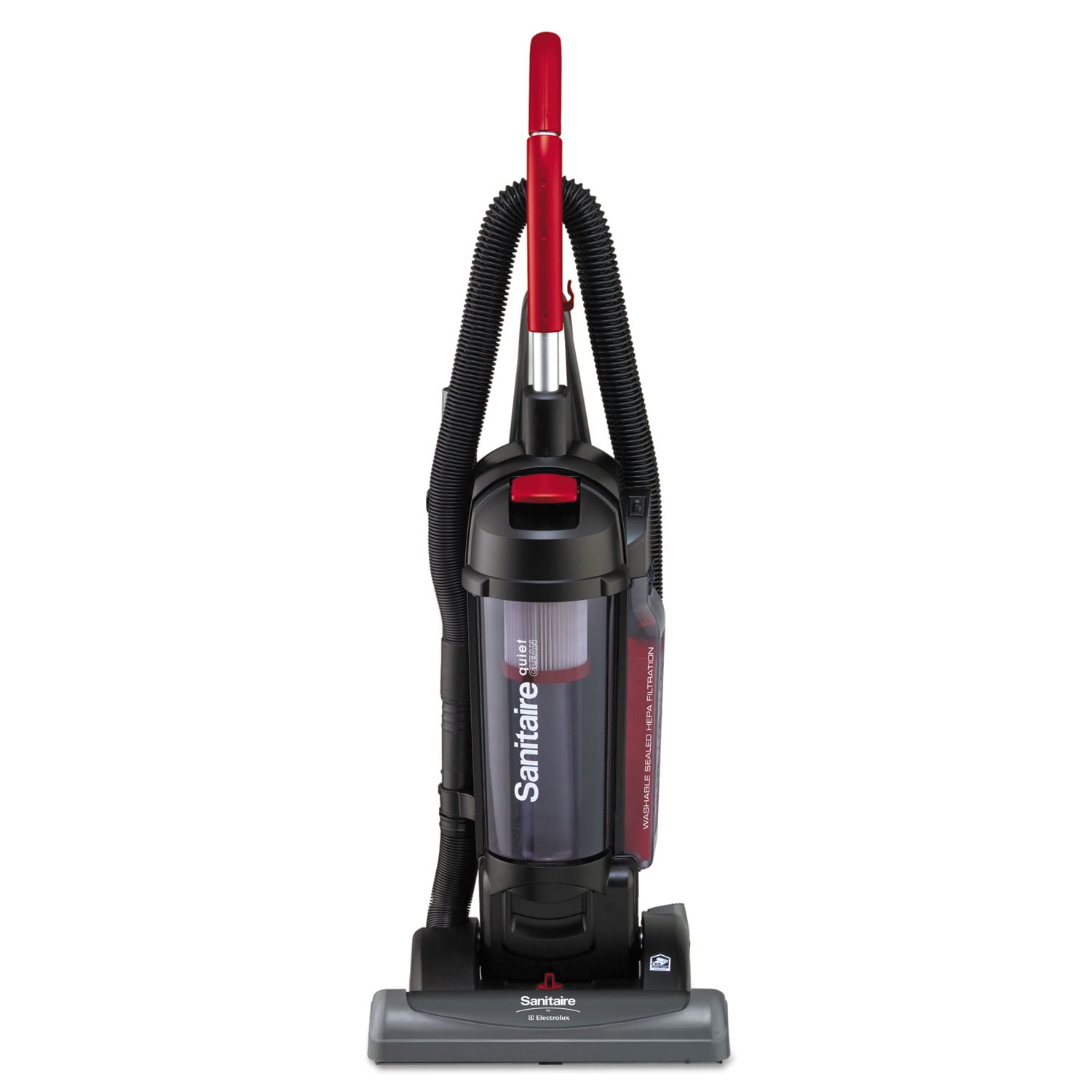 Sanitaire Black and Red Upright Vacuum with HEPA Filter