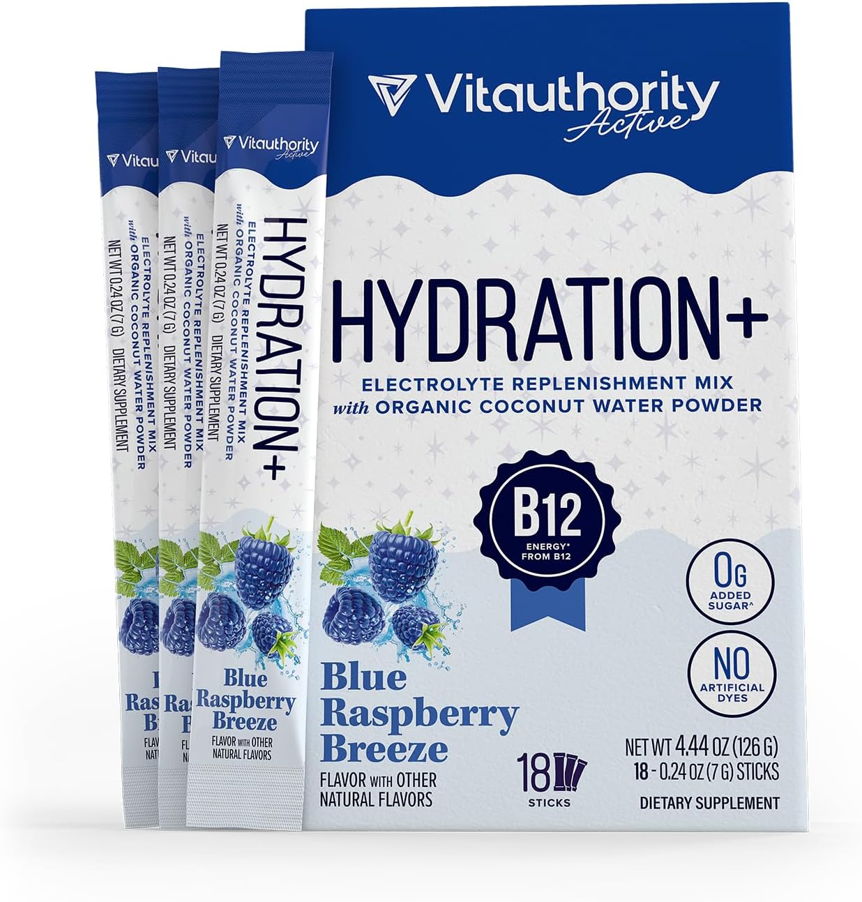Electrolyte Hydration Powder Packets, Blue Raspberry Flavor – Magnesium ...