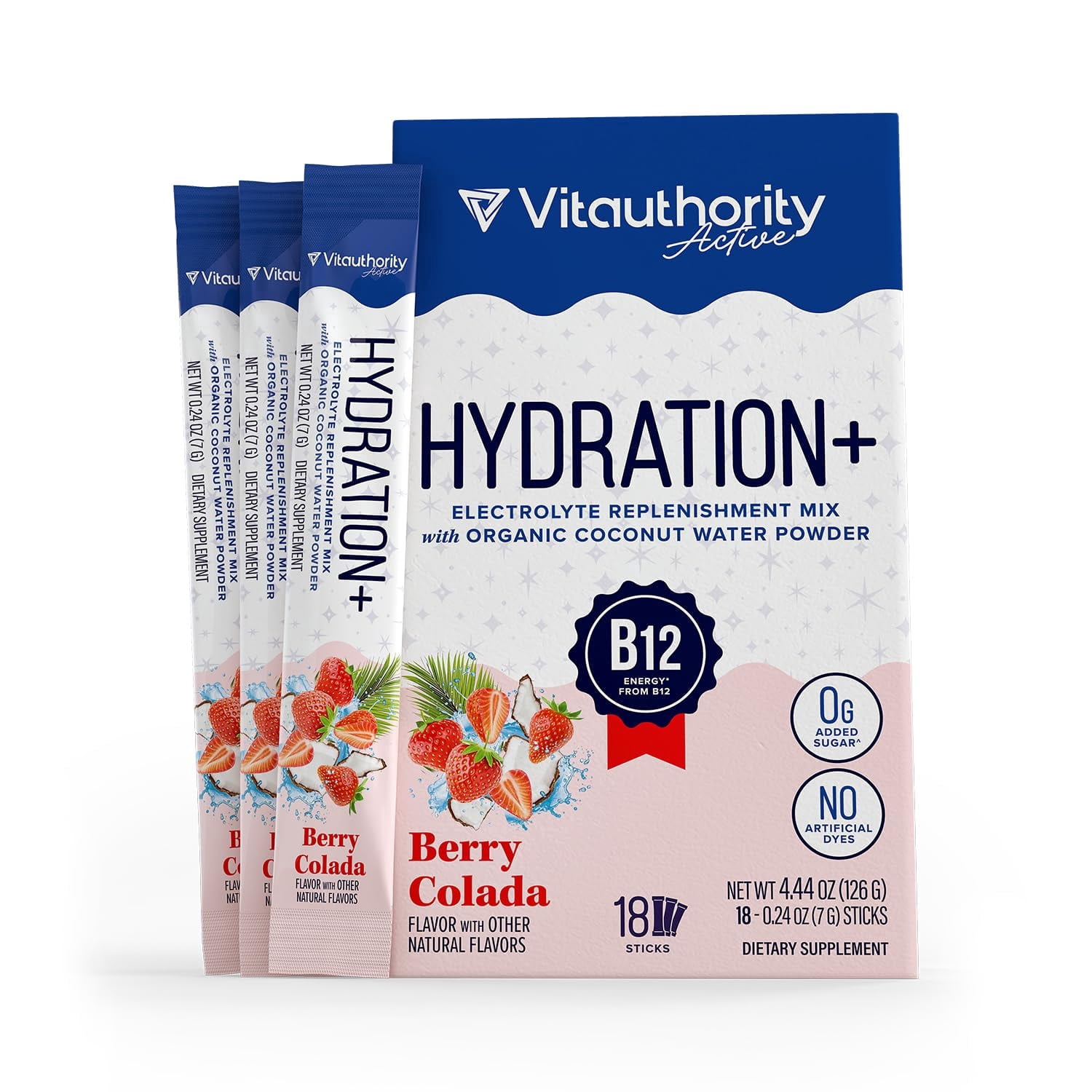 Electrolyte Hydration Powder Packets, Blue Raspberry Flavor – Magnesium ...