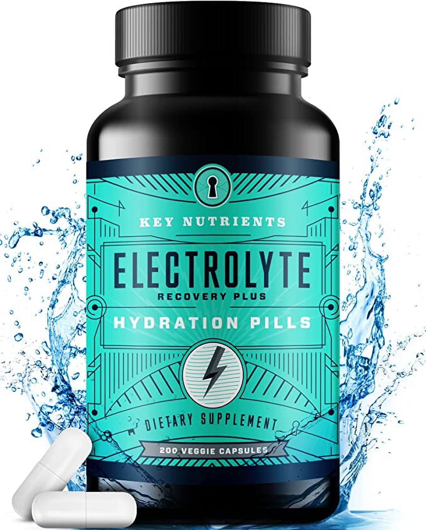 Electrolyte Salt Tablets Keto Electrolytes Replacement Pills 200 Capsules for Rehydration