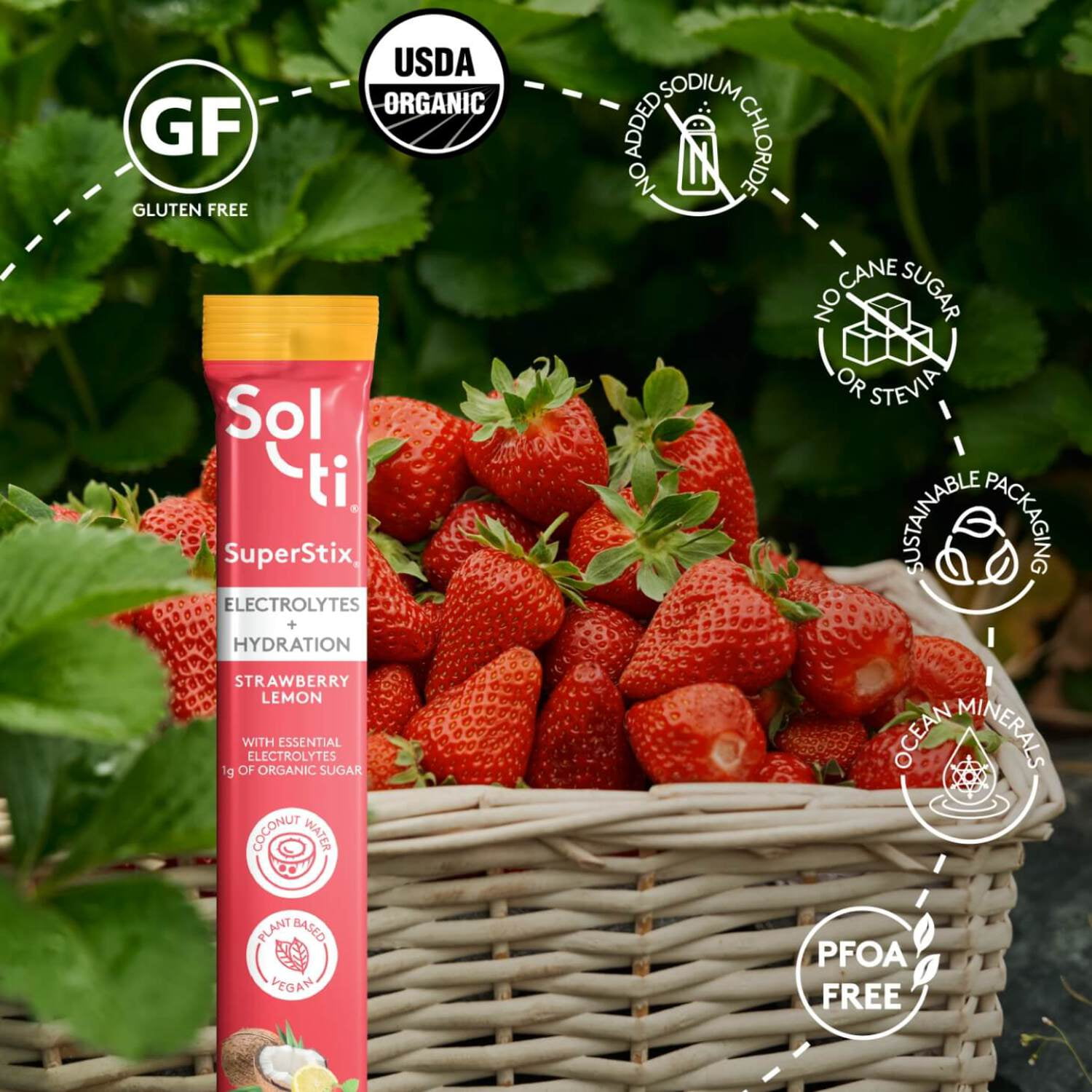Electrolytes + Hydration Strawberry Lemon SuperStix 7ct Box